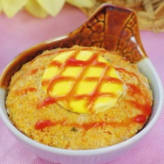 蛋黄蒸肉饼