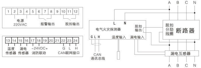 JQ-DF61E 电气火灾监控探测器 JQ-DF61E 电气火灾监控探测器